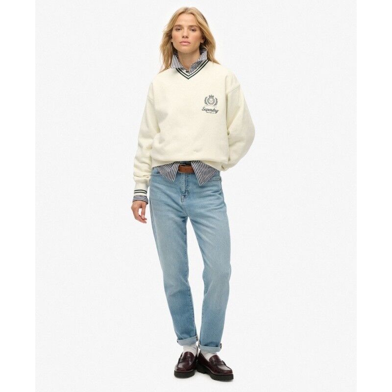 Superdry Country Club V-Neck Sweatshirt - Sweatshirt femme | Hardloop