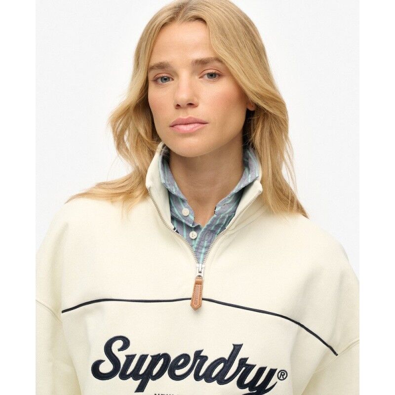 Superdry Country Club Loose 1/4 Zip - Sweatshirt femme | Hardloop