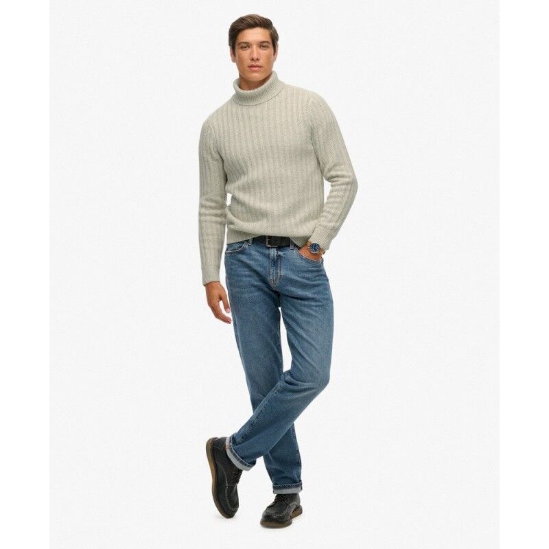 Superdry The Merchant Store Ribbed Roll Neck Jumper - Pullover - Herren | Hardloop