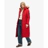 Superdry Fuji Hooded Longline Puffer Coat - Syntetjacka - Dam | Hardloop
