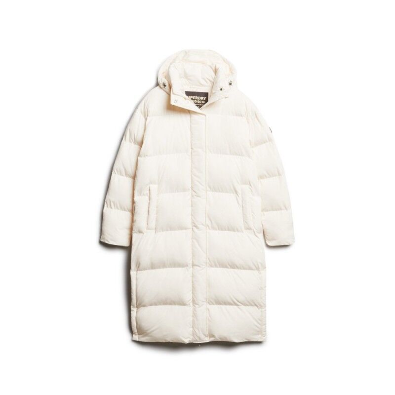 Superdry Hooded Longline Puffer Coat - Casaco penas mulher | Hardloop