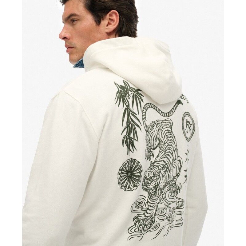 Superdry Tokyo Narrative Loose Hoodie - Pánská mikina | Hardloop