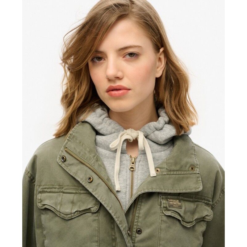 Superdry Jersey Hooded Military Jacket - Veste femme | Hardloop