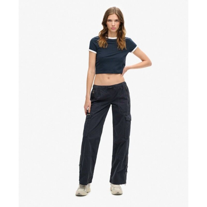 Low Rise Wide Leg Cargo Pants - Byxa - Dam