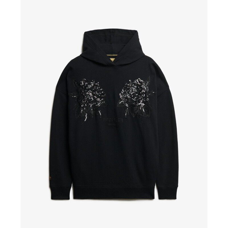 Superdry Tattoo Embellished Oversized Hoodie - Sweatshirt à capuche femme | Hardloop