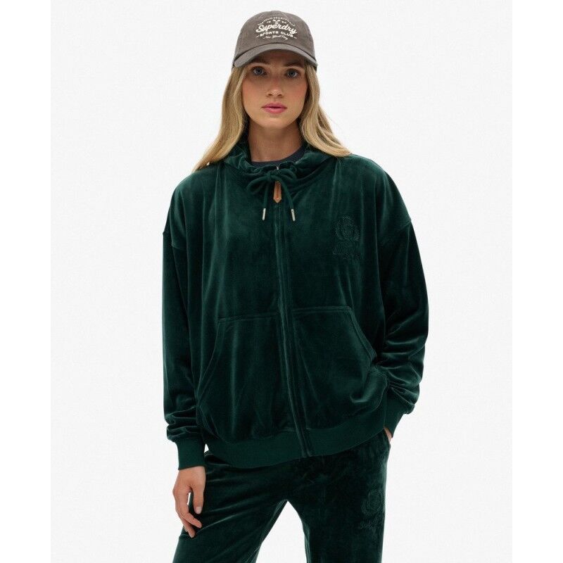 Country Club Velour Zip Hoodie - Hoodie - Women's