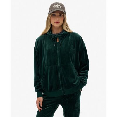 Country Club Velour Zip Hoodie - Huppari - Naiset