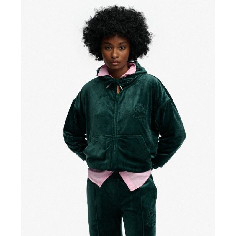Country Club Velour Zip Hoodie - Hoodie - Women's