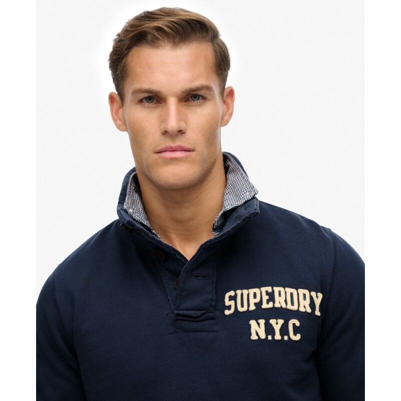 Superdry Vintage Athletic Henley Sweat - Pullover homme | Hardloop