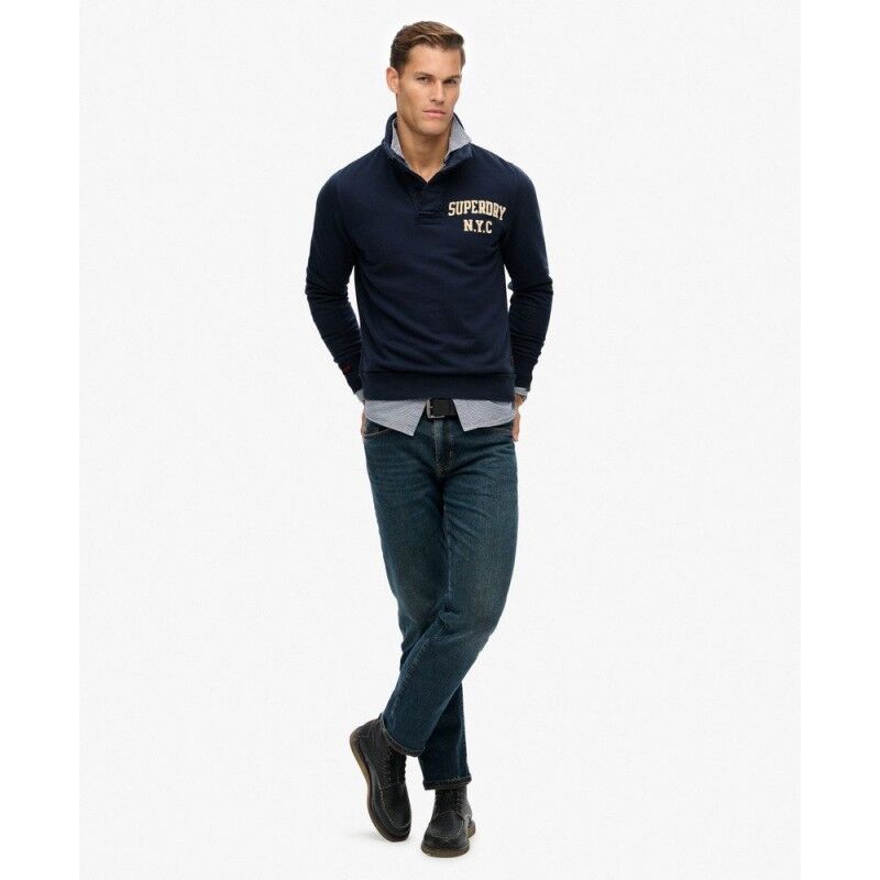 Superdry Vintage Athletic Henley Sweat - Jumper - Men's | Hardloop