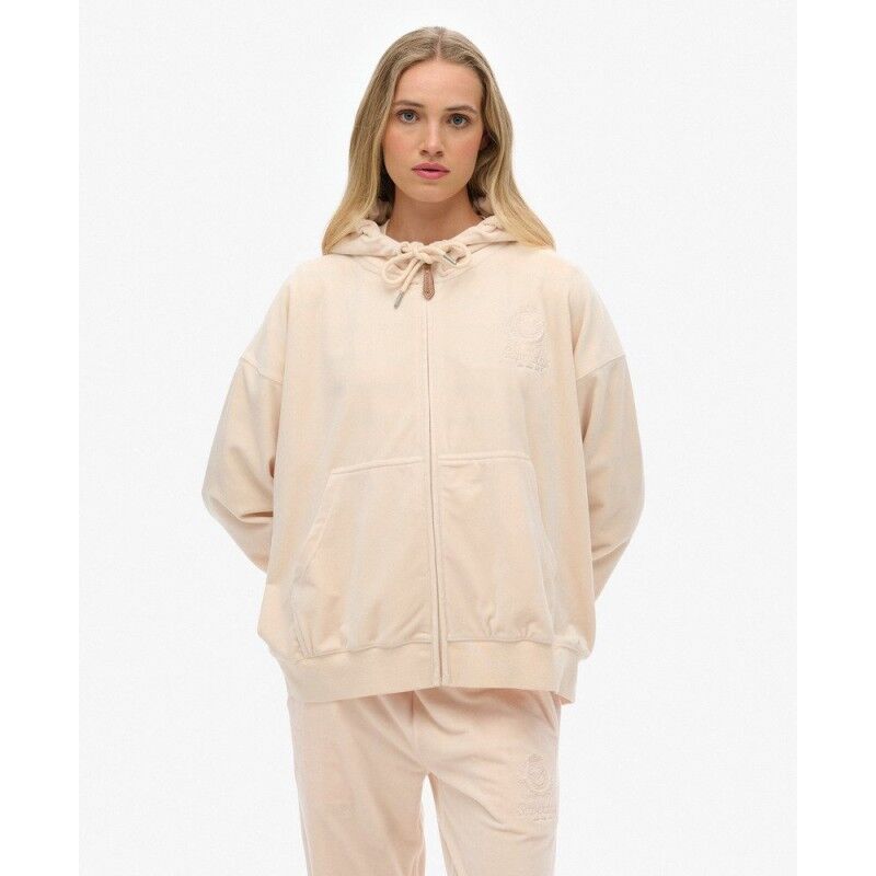 Country Club Velour Zip Hoodie - Hoodie - Dames