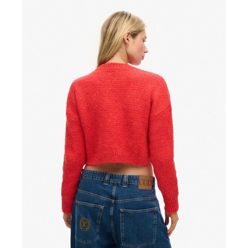 Superdry Vintage Textured Crop Knit Jumper - Pullover mulher | Hardloop