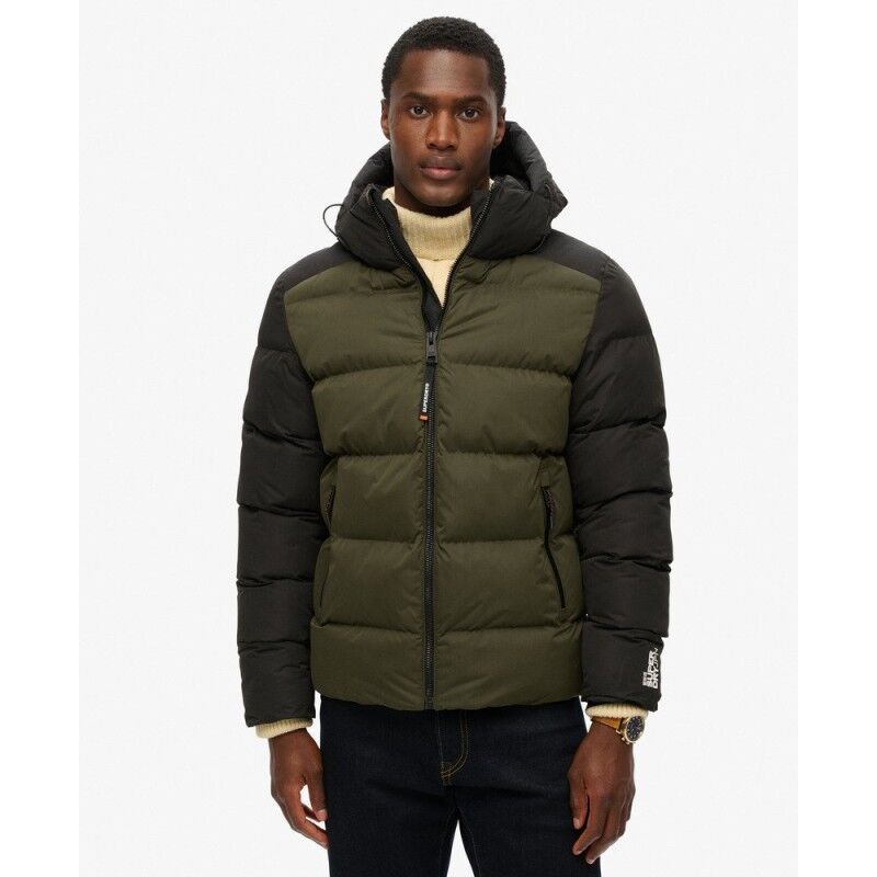 Superdry Hooded Colour Block Sport Puffer - Synthetic jacket - Men's | Hardloop
