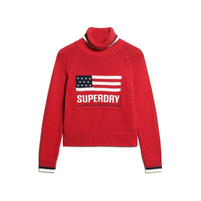 Superdry Americana Roll Neck Knit Jumper - Dámsky pullover | Hardloop