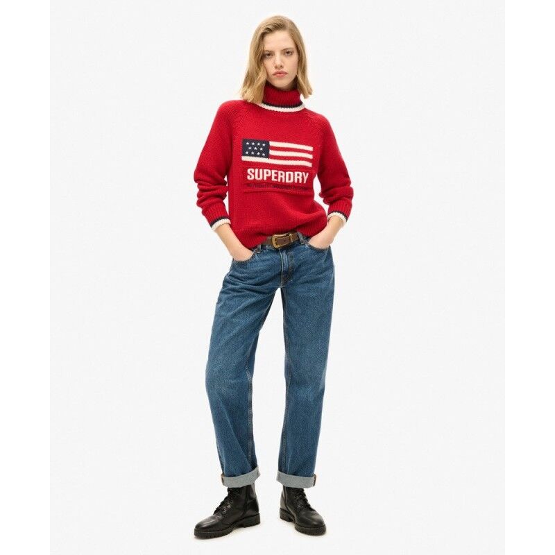 Superdry Americana Roll Neck Knit Jumper - Jerséis - Mujer | Hardloop