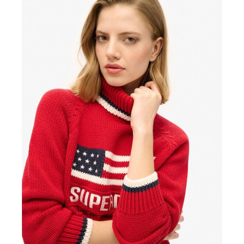 Superdry Americana Roll Neck Knit Jumper - Pullover mulher | Hardloop
