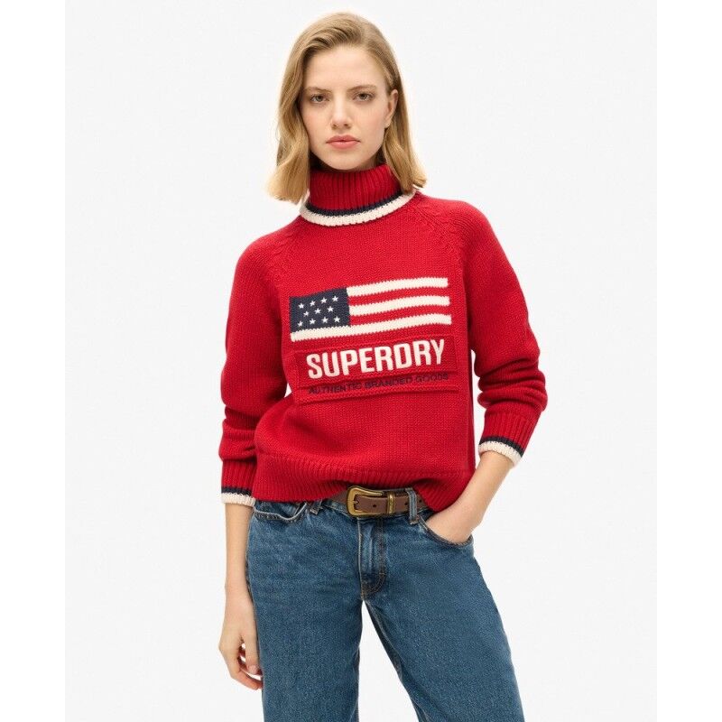 Superdry Americana Roll Neck Knit Jumper - Dámsky pullover | Hardloop