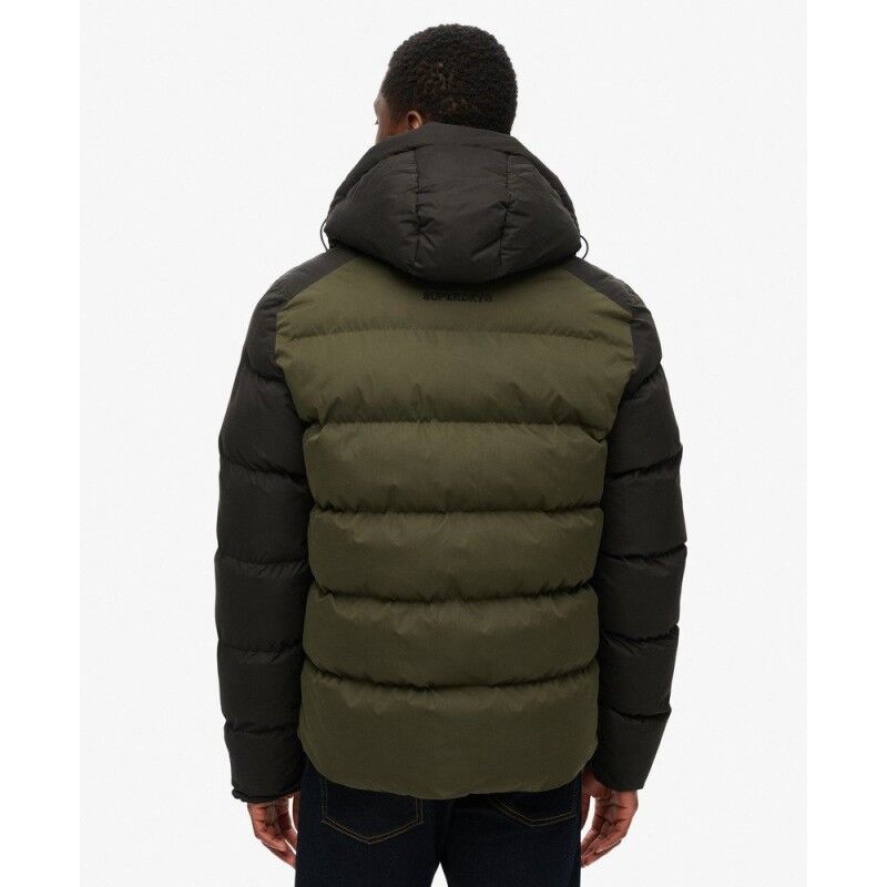 Superdry Hooded Colour Block Sport Puffer - Kunstfaserjacke - Herren | Hardloop