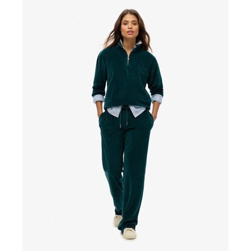 Velour Wide Leg Jogger - Verryttelypuku - Naiset