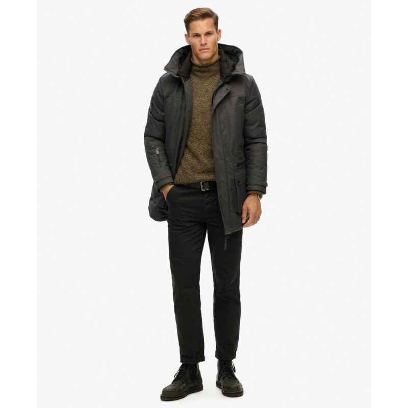 Superdry City Tweed Padded Parka Jacket - Parka - Herrer | Hardloop