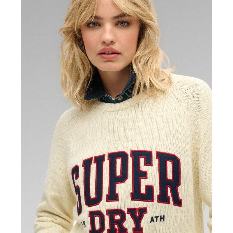 Superdry Slouchy Knitted Graphic Crew Jumper - Pullover - Damen | Hardloop