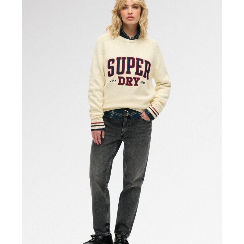 Superdry Slouchy Knitted Graphic Crew Jumper - Pullover mulher | Hardloop