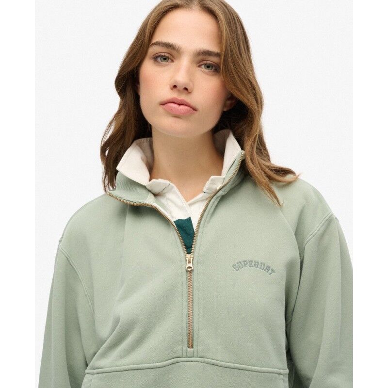 Superdry Essential Logo Oversized Half Zip - Felpa - Donna | Hardloop