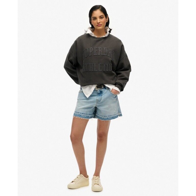 Superdry Athletic Essentials Tonal Applique Crew Sweatshirt - Bluza damska | Hardloop