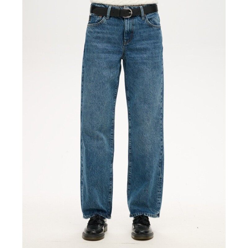 Superdry Organic Cotton Mid Rise Wide Leg Jean - Dámské kalhoty | Hardloop