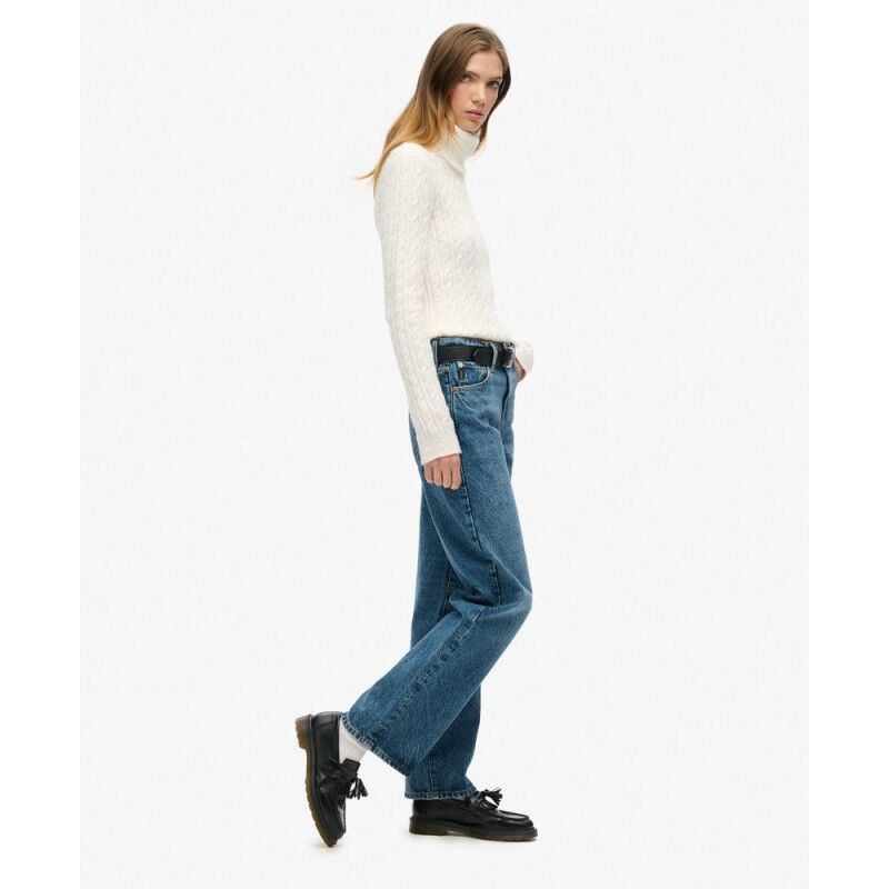 Superdry Organic Cotton Mid Rise Wide Leg Jean - Dámské kalhoty | Hardloop