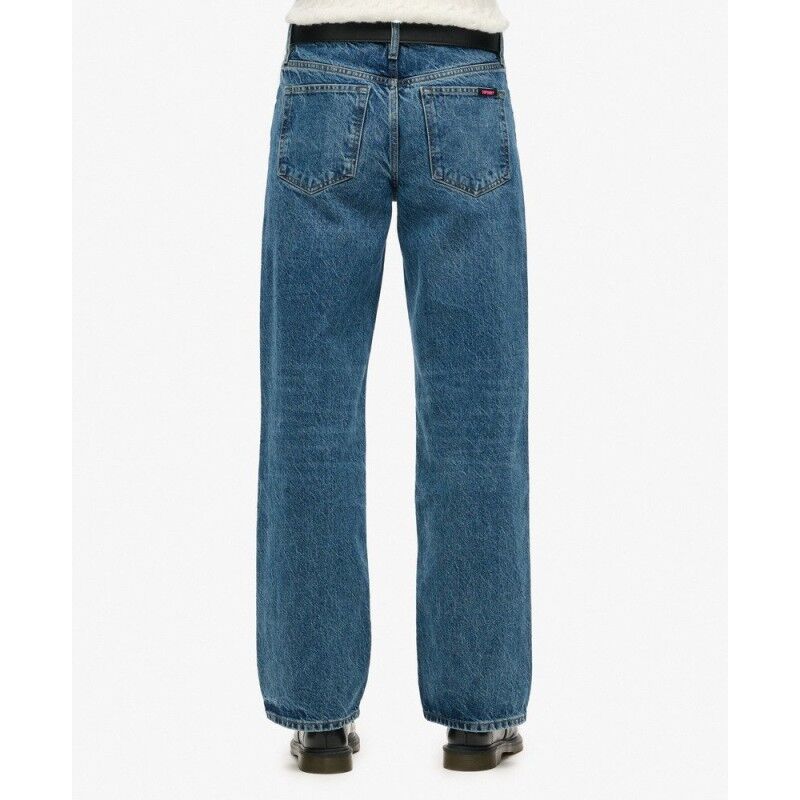 Superdry Organic Cotton Mid Rise Wide Leg Jean - Dámské kalhoty | Hardloop