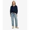 Superdry Velour Half Zip Sweatshirt - Trui - Dames | Hardloop