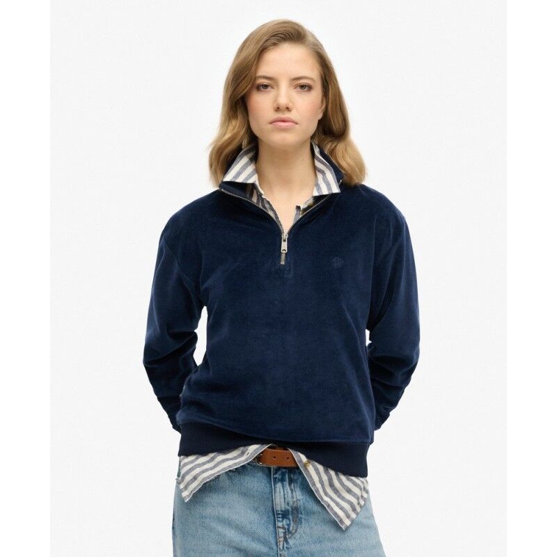 Superdry Velour Half Zip Sweatshirt - Jumper - Women's | Hardloop