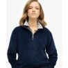 Superdry Velour Half Zip Sweatshirt - Sweatshirt femme | Hardloop