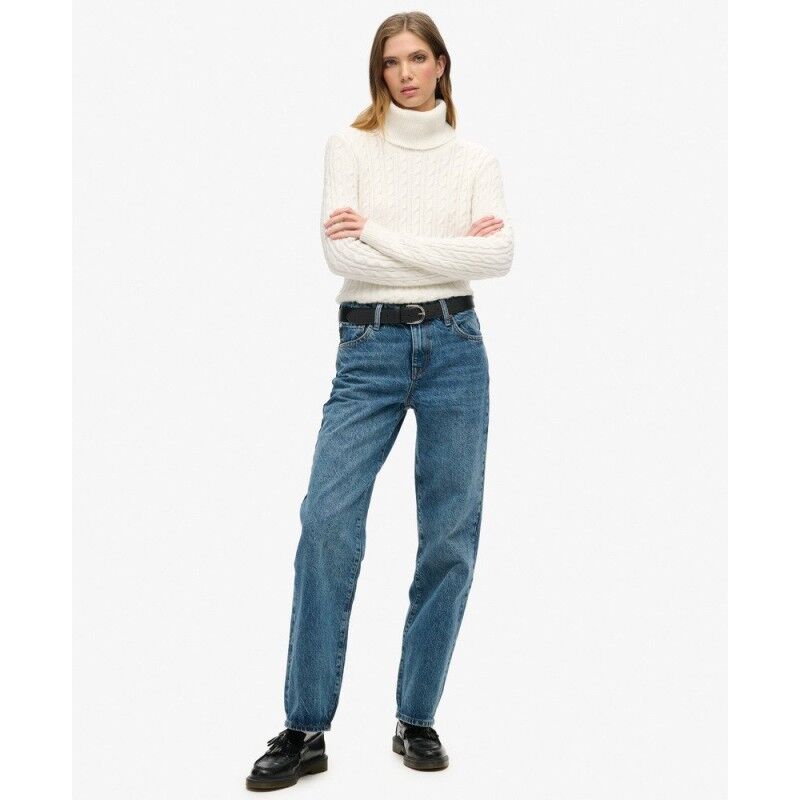 Superdry Organic Cotton Mid Rise Wide Leg Jean - Trousers - Women's | Hardloop