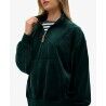 Superdry Country Club Velour Quarter Zip - Sweatshirt sem capuz mulher | Hardloop