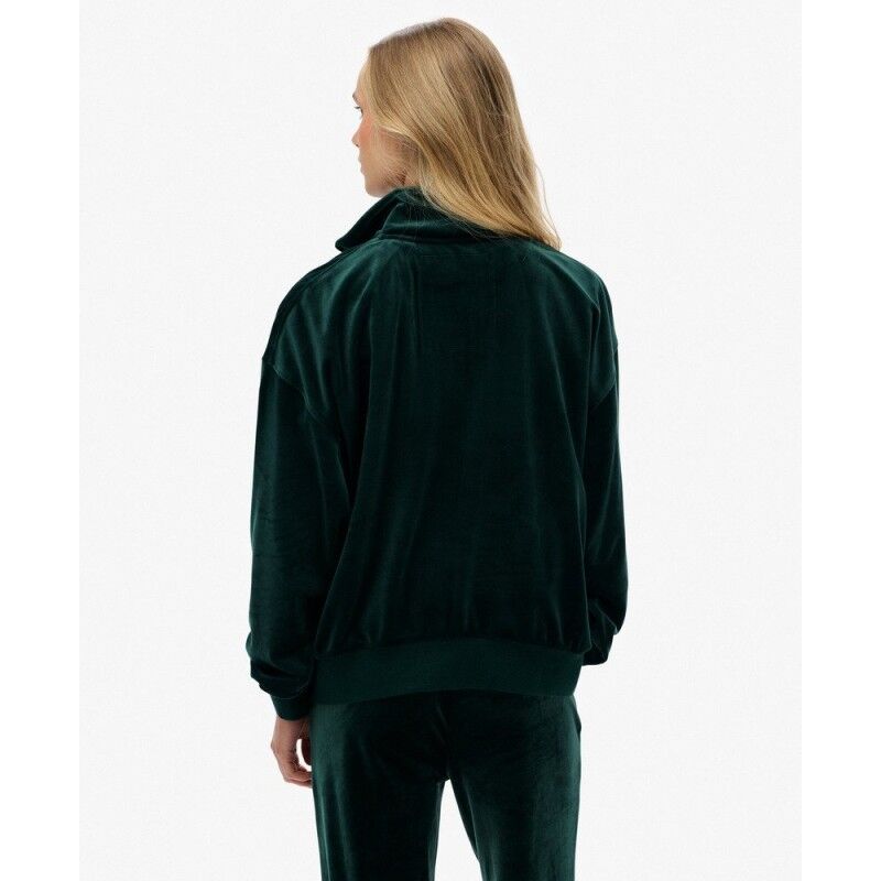 Superdry Country Club Velour Quarter Zip - Sweatshirt femme | Hardloop