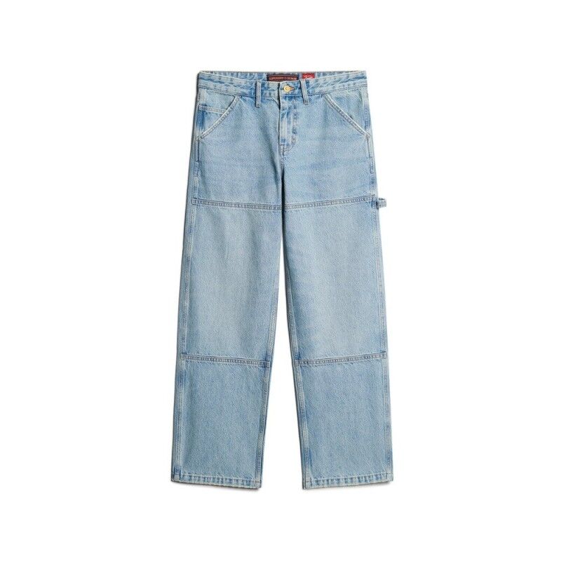 Superdry Mid Rise Denim Carpenter Pant - Byxa - Dam | Hardloop
