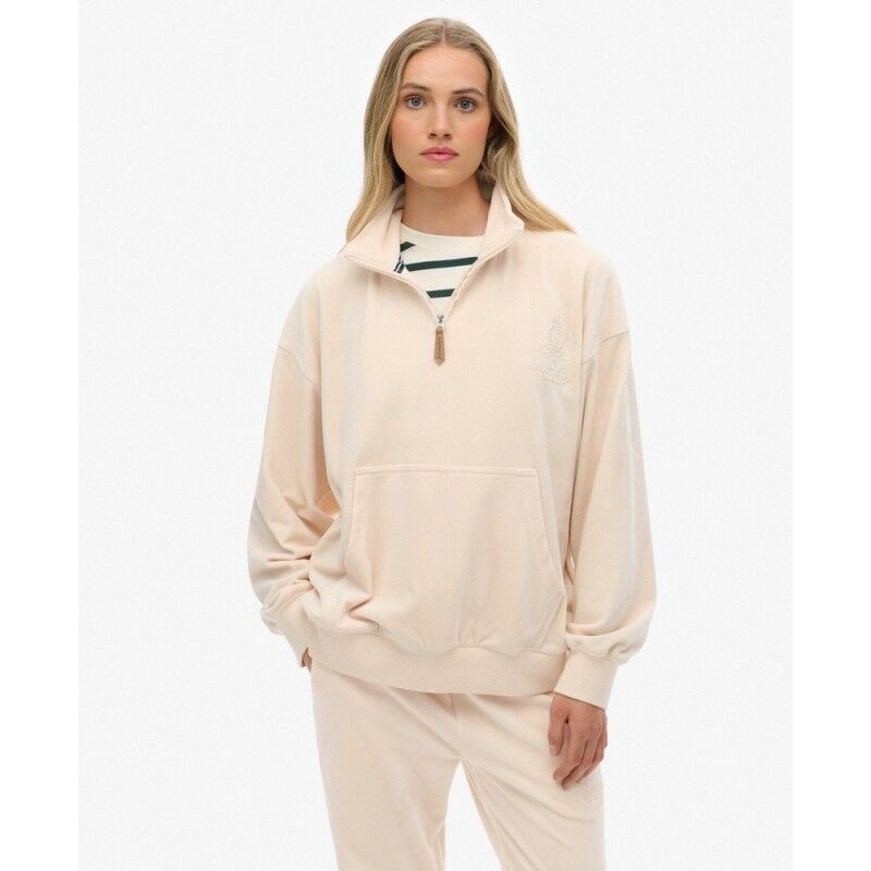Country Club Velour Quarter Zip - Sweatshirt femme
