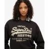 Superdry Embellished Vintage Logo Loose Crew Sweatshirt - Sweatshirt femme | Hardloop