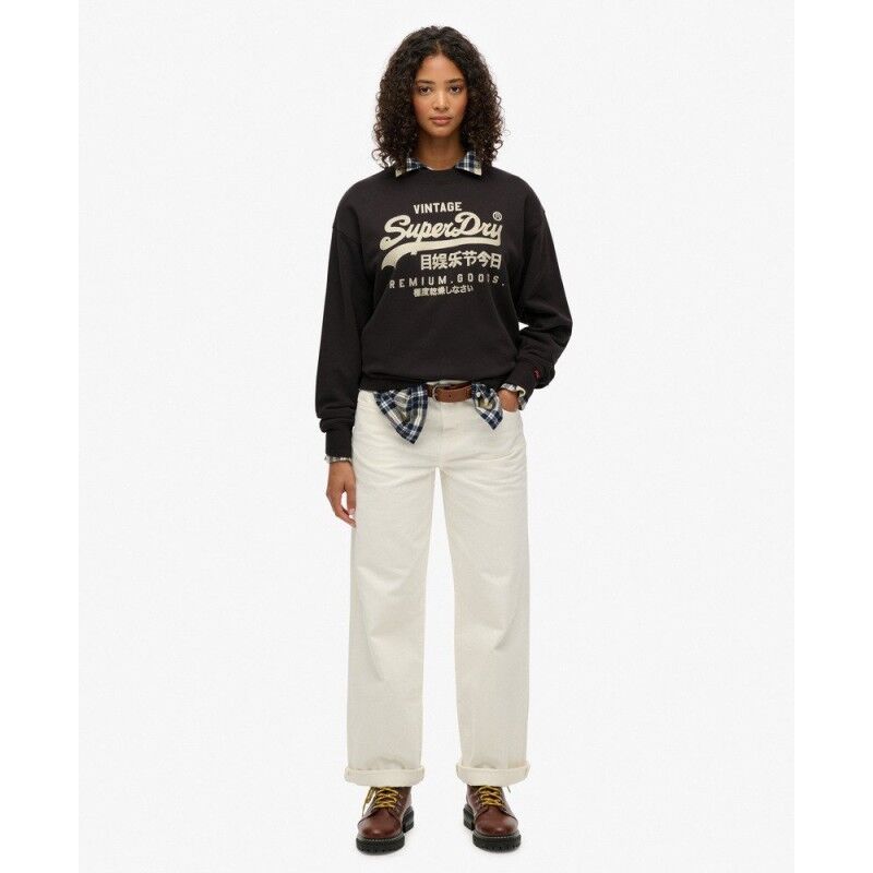 Superdry Embellished Vintage Logo Loose Crew Sweatshirt - Felpa - Donna | Hardloop