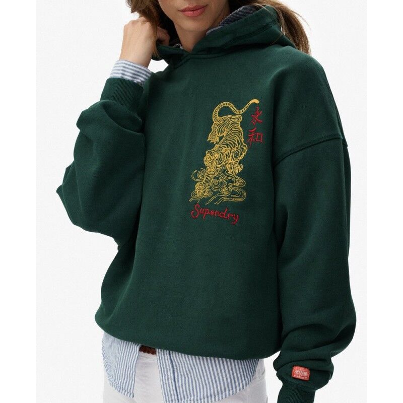 Superdry Tokyo Narrative Oversized Hoodie - Sweatshirt mulher | Hardloop