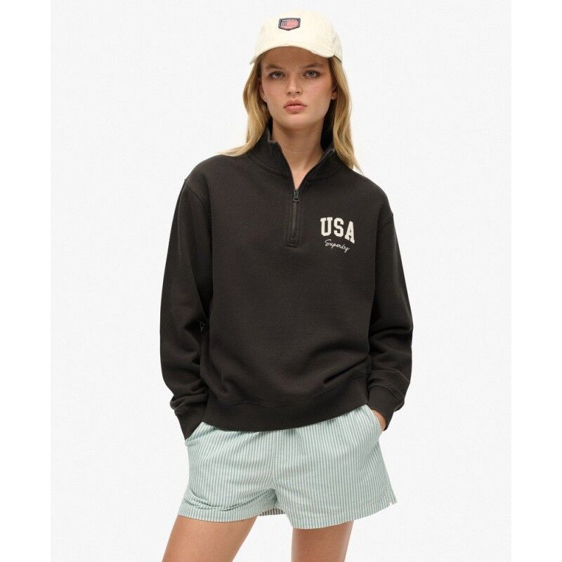 Superdry Athletic Essential Half Zip - Trui - Dames | Hardloop