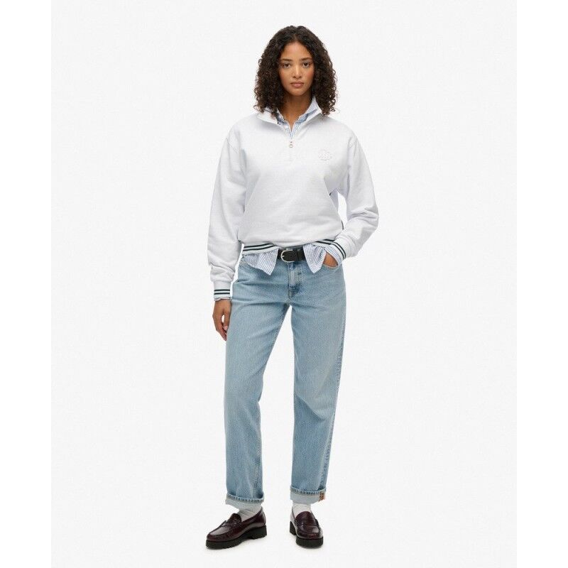 Superdry Country Club Embossed Half Zip Jumper - Sweatshirt femme | Hardloop