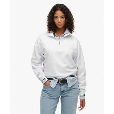 Country Club Embossed Half Zip Jumper - Dámská mikina