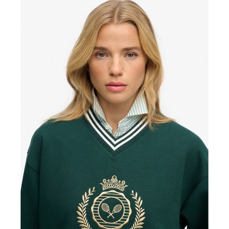 Superdry Country Club Loose V-Neck Sweatshirt - Jumper - Women's | Hardloop
