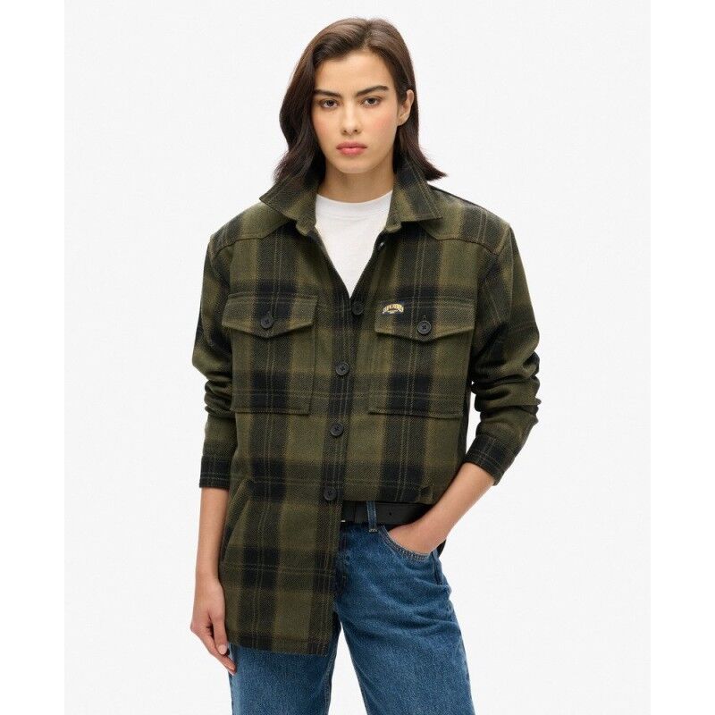 Superdry Borg Check Overshirt - Sobrecamisa - Mulher | Hardloop
