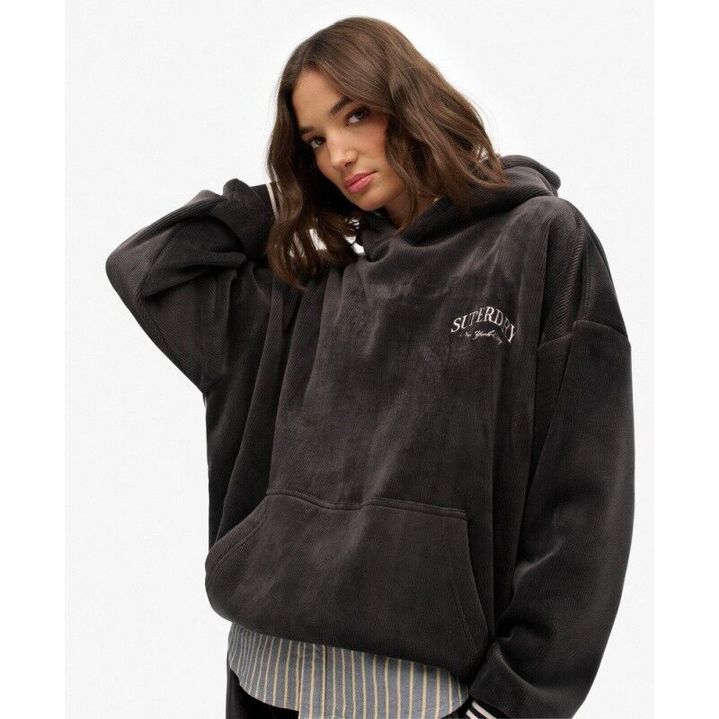 Superdry Country Club Velour Relaxed Hoodie - Sweatshirt mulher | Hardloop