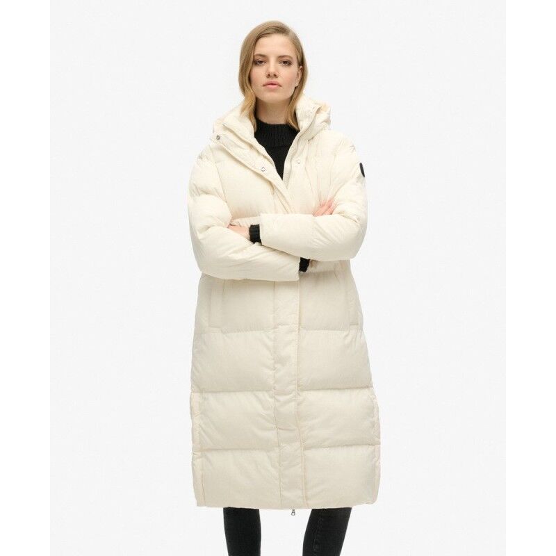 Superdry Hooded Longline Puffer Coat - Donsjack - Dames | Hardloop