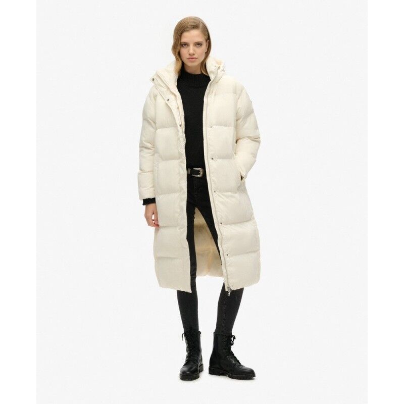 Superdry Hooded Longline Puffer Coat - Synthetic jacket - Women's | Hardloop